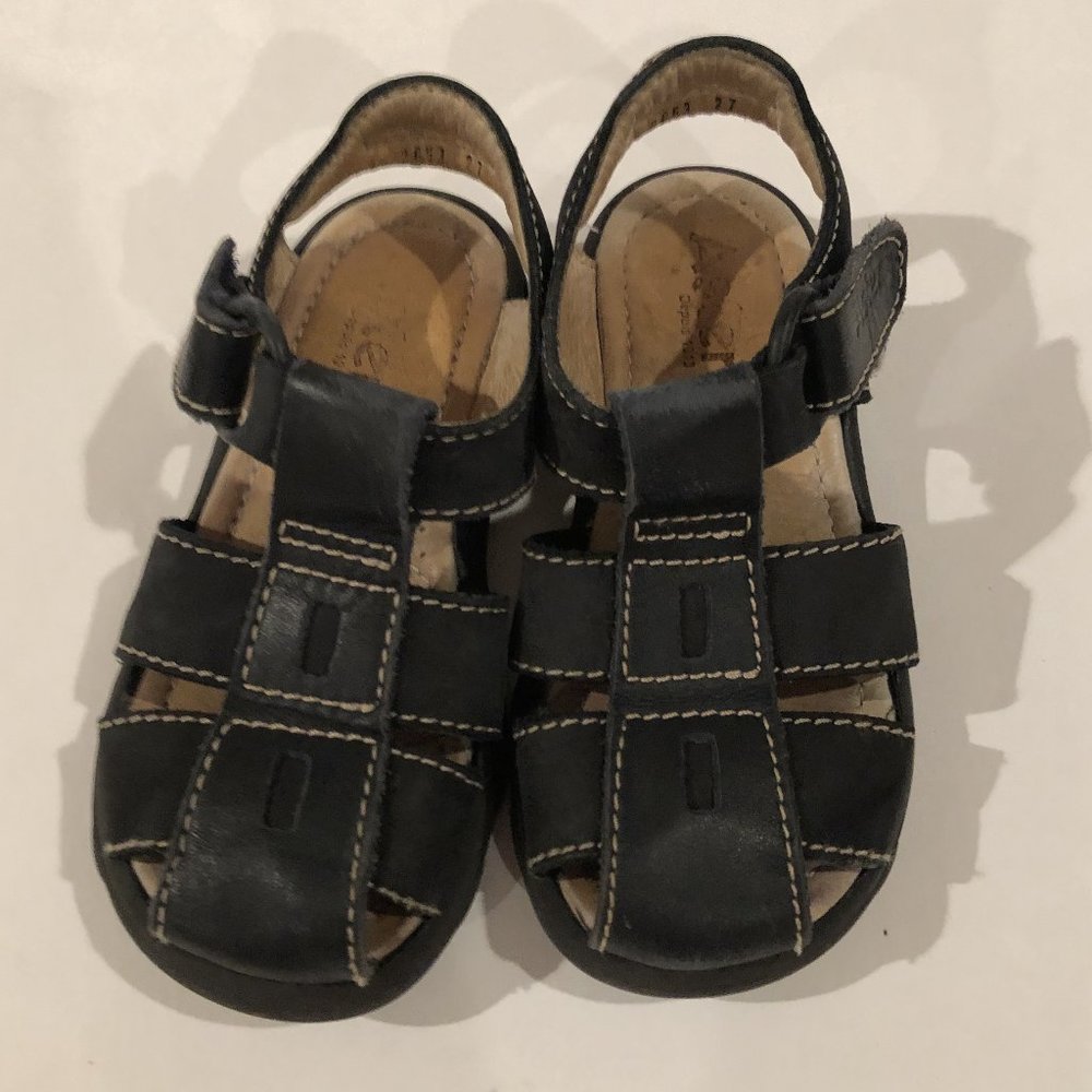 Toddler Boys Size 10/10.5 Aster Navy Blue Leather Sandals